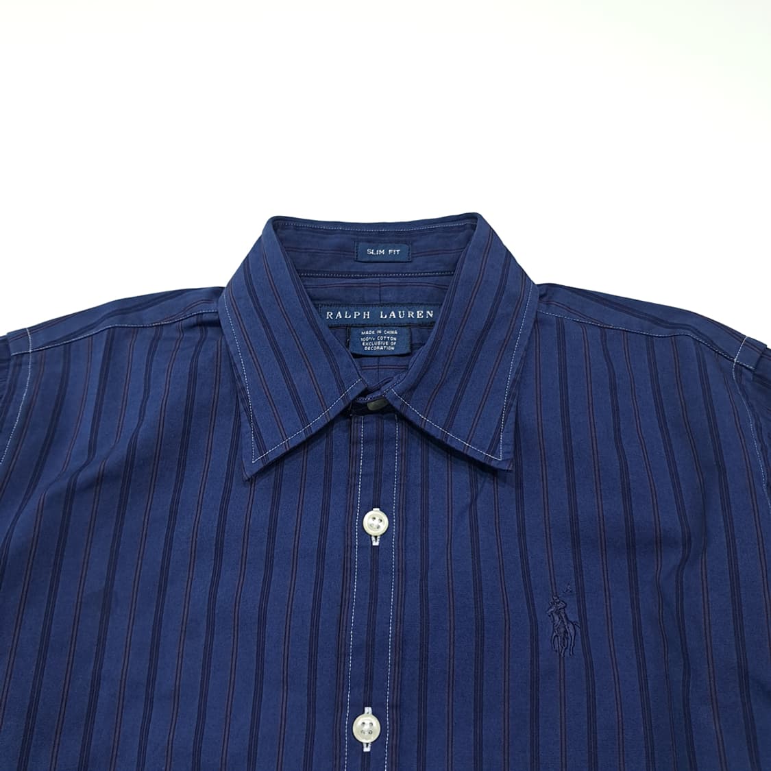 CK124 M 폴로 슬림핏 로얄네이비 스트라이프 셔츠 남방 상품이미지2