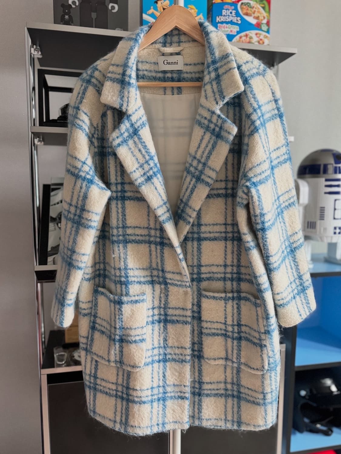 Ganni oversize check coat 상품이미지4