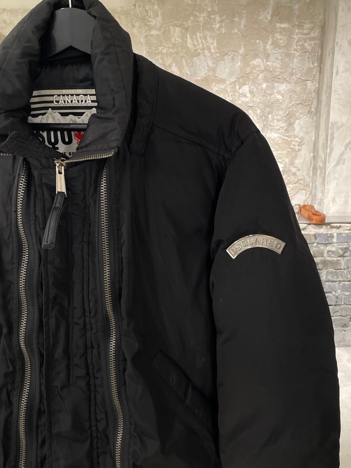 디스퀘어드2 블랙 지퍼 레이어 투 웨이 푸퍼 자켓 상품이미지3