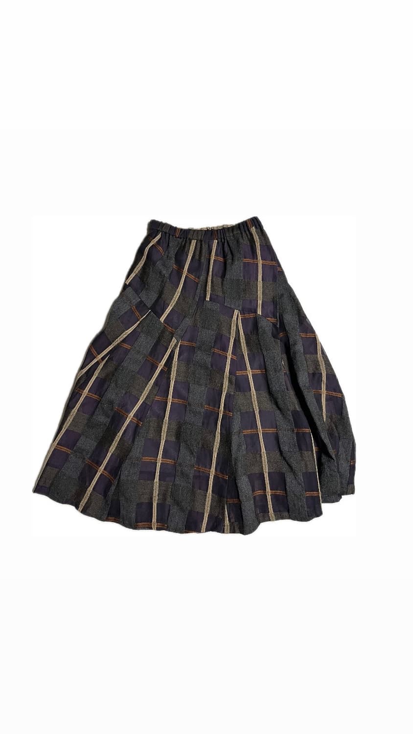 빈티지 체크 레이어드 스커트 상품이미지1