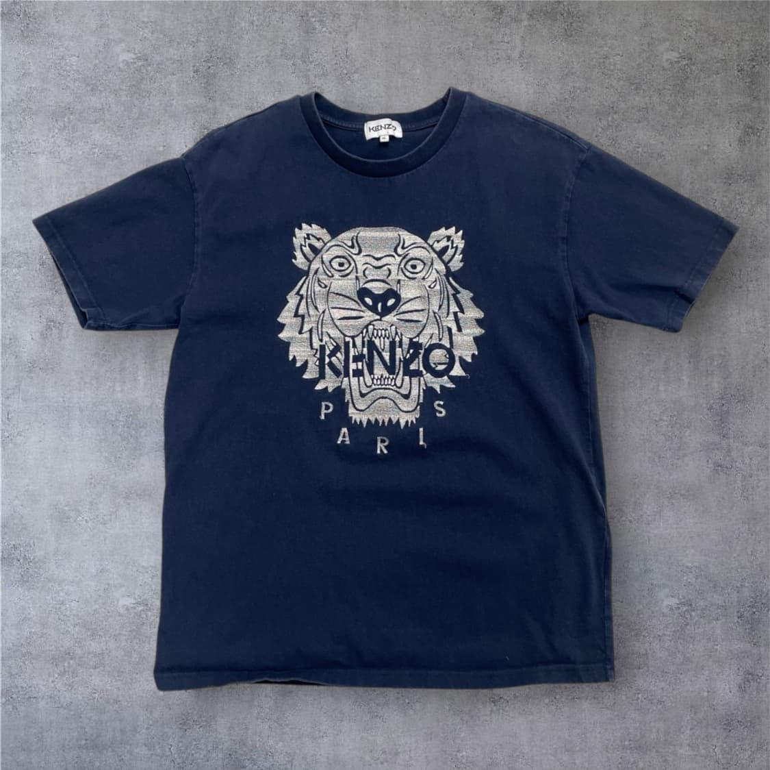 겐조 Kenzo 네이비 타이거 자수 반팔 티셔츠 XL 상품이미지1