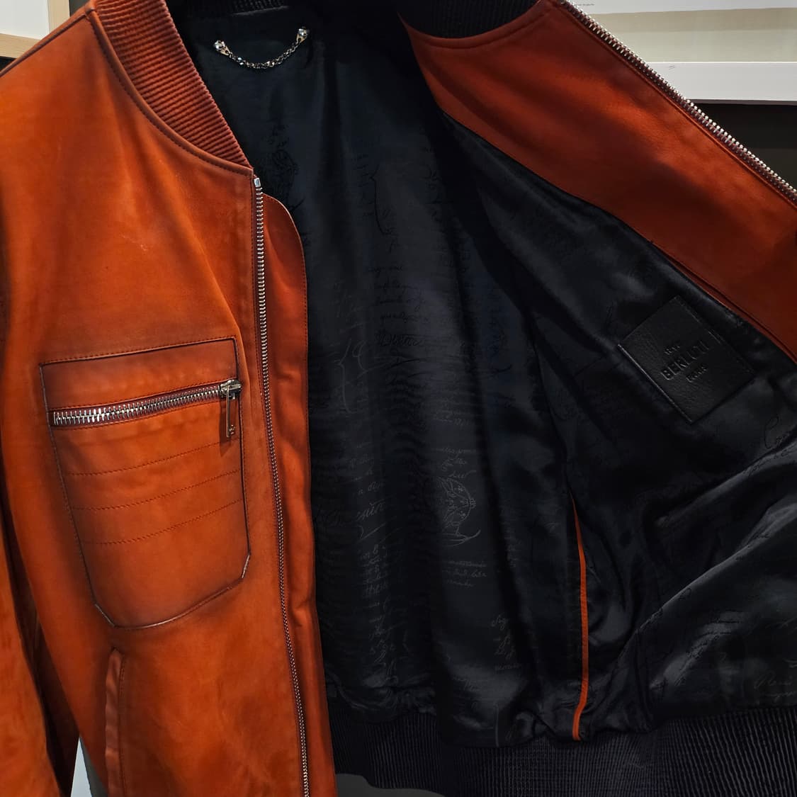 벨루티 파티나 레더 윌 스미스 가죽자켓 상품이미지6