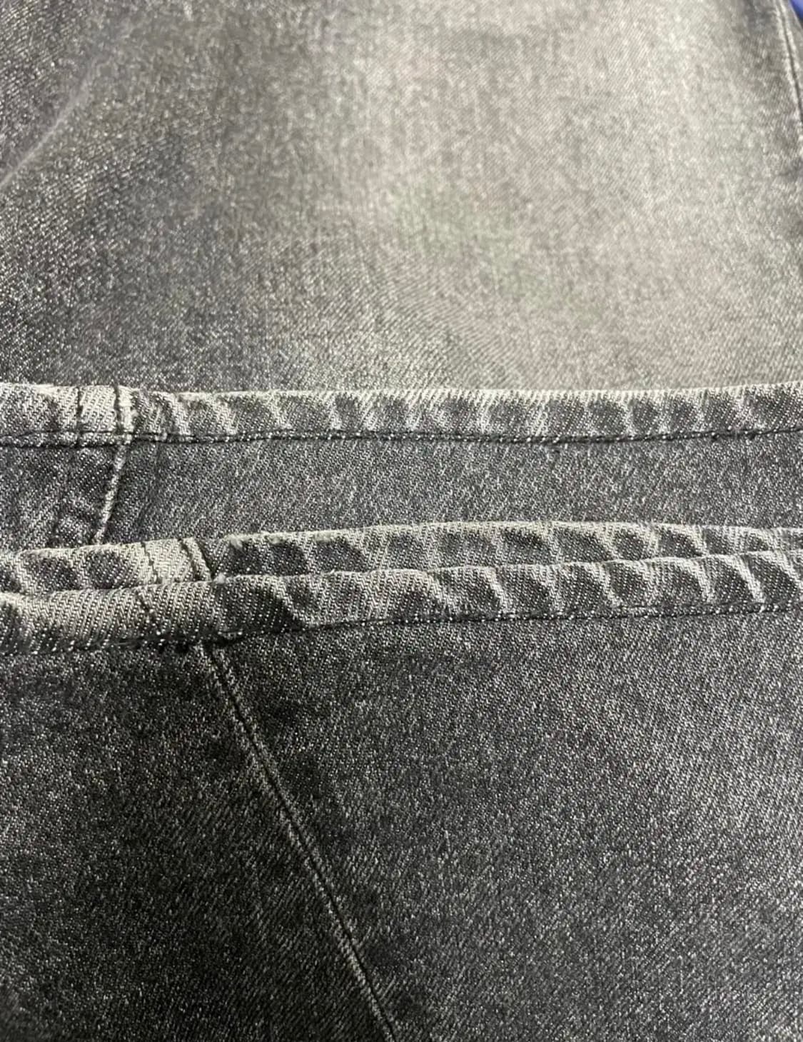 애프터프레이 와이드 워시드 슬래쉬 데님 진스 차콜 상품이미지3