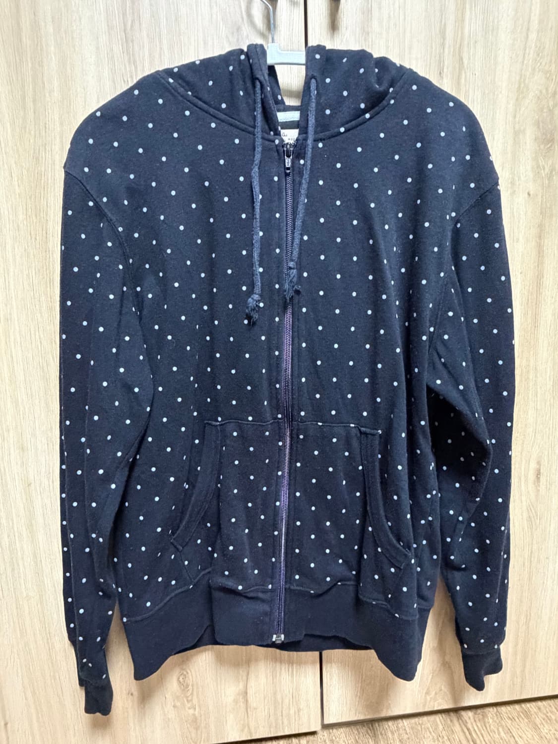 global work 모리걸 도트 후드집업 하구미 스즈코 상품이미지1