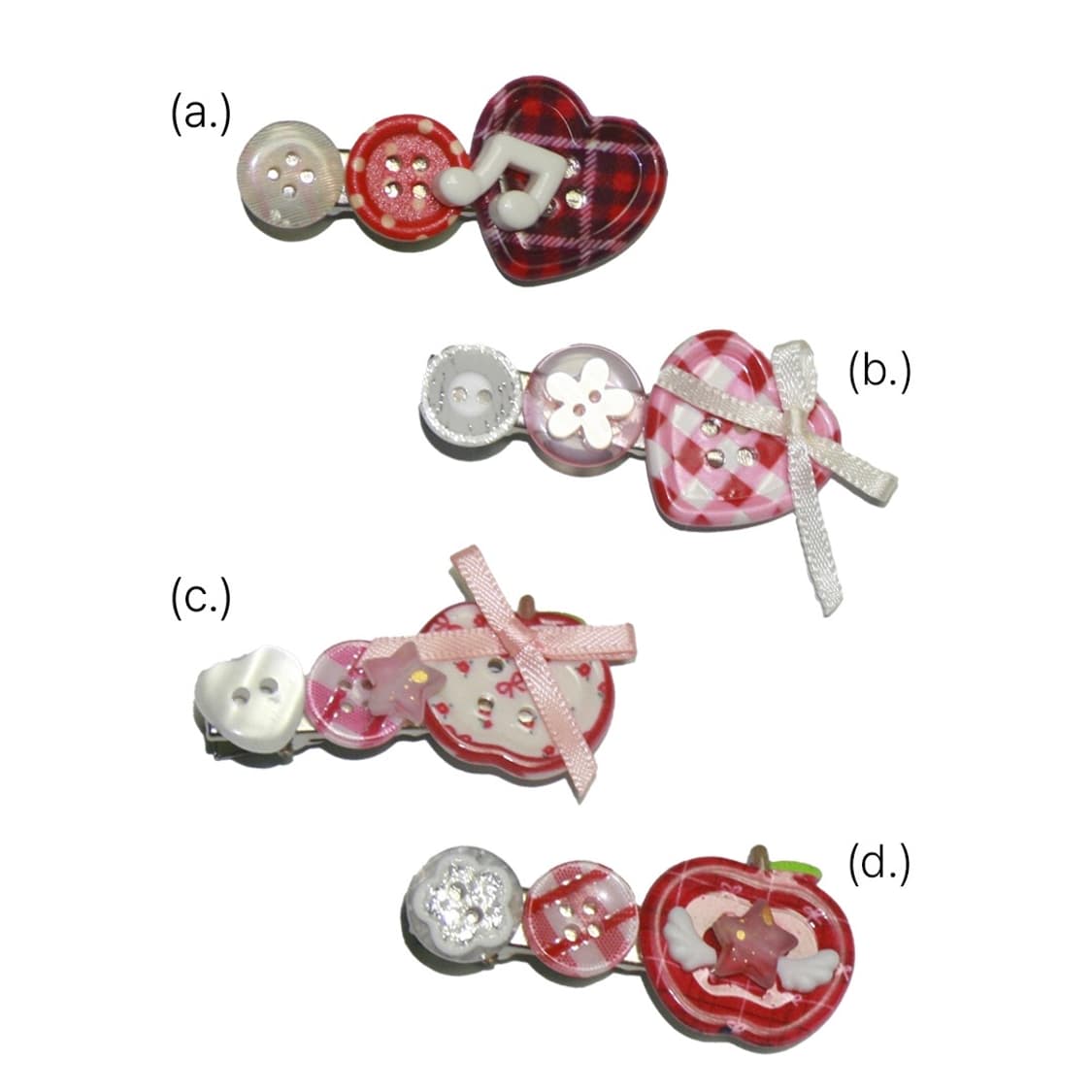 핸드메이드 단추 머리핀 상품이미지1