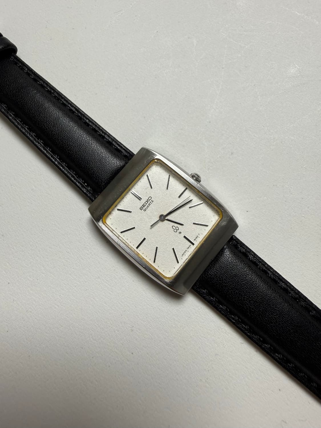 세이코 Seiko 쿼츠 스퀘어 블랙 상품이미지3