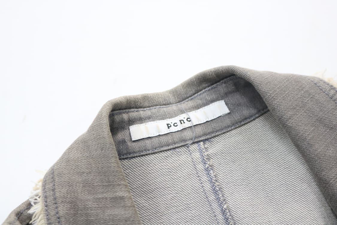 P.C.N.C 빈티지 컷오프 디테일 그레이 데님 블레이저 (M) 상품이미지5