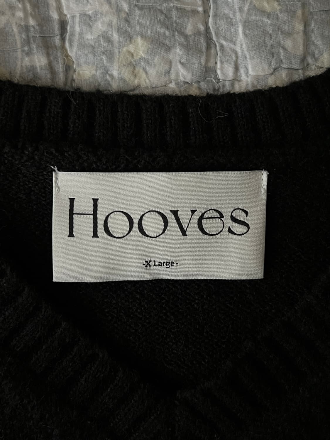 후브스 울브이넥 크롭 니트 블랙 xl  상품이미지3