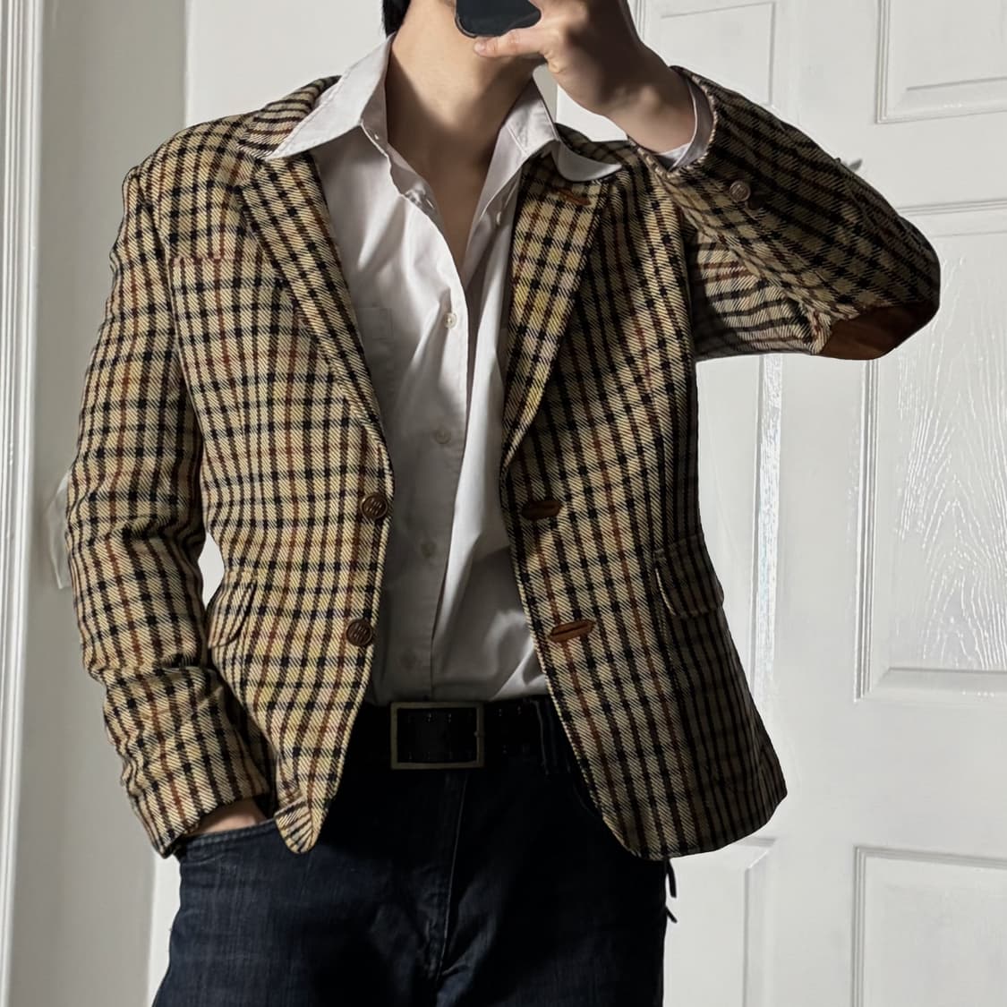 닥스 체크 블레이저 울100% 포엣코어 상품이미지1