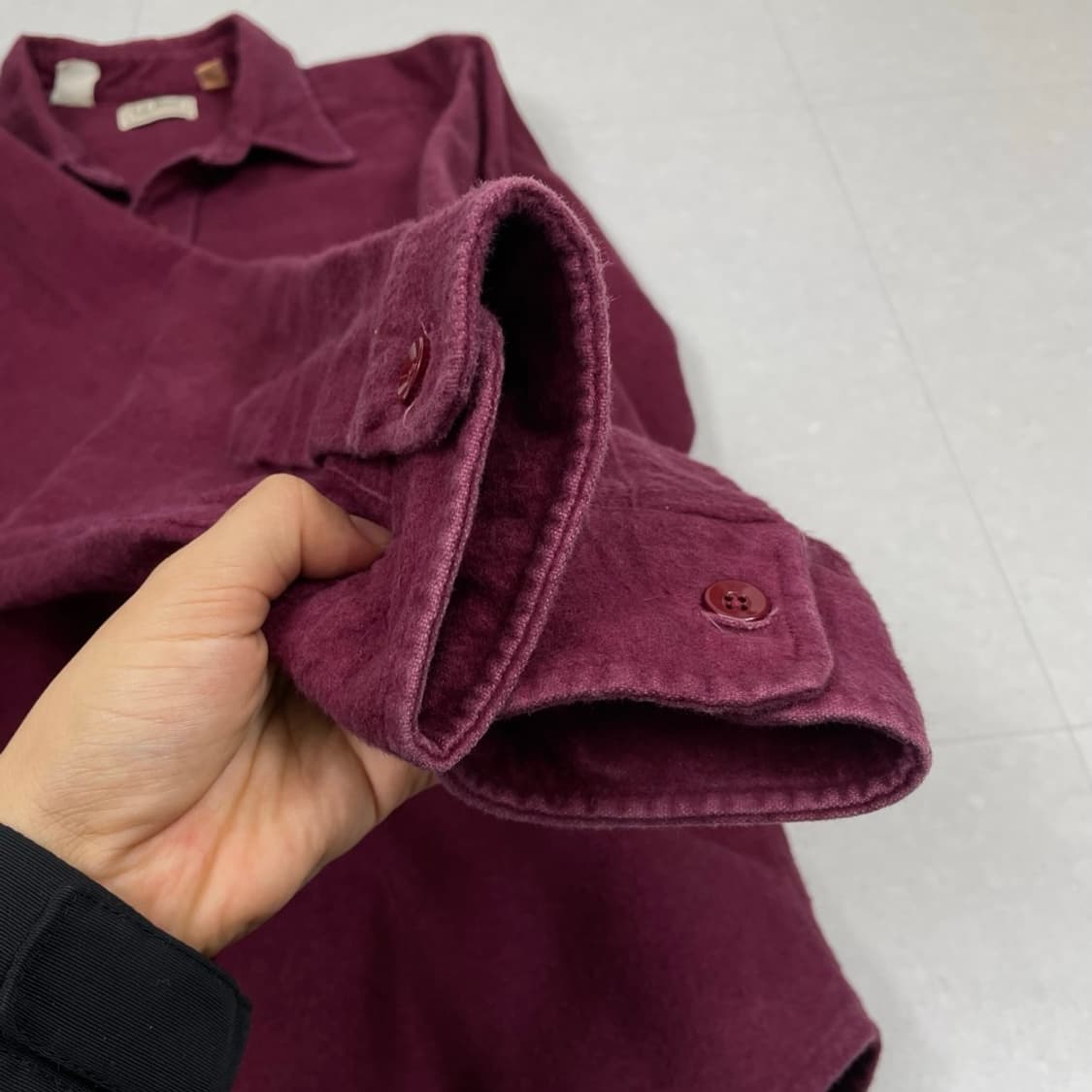 엘엘빈 L.L.Bean 버건디 투포켓 플란넬 셔츠 L 상품이미지4