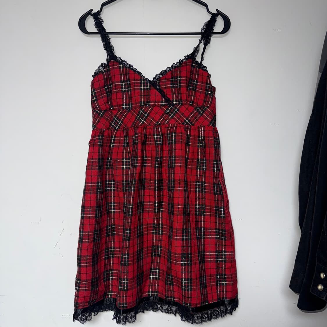 트랄라라 타탄체크 레이스 원피스 상품이미지1