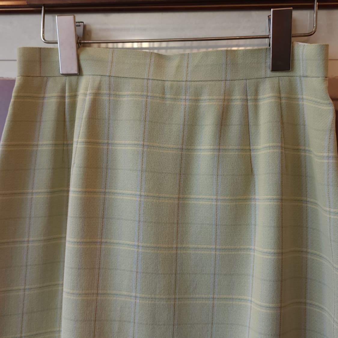 90s 닥스 잉글랜드 레몬 체크 스커트 상품이미지4