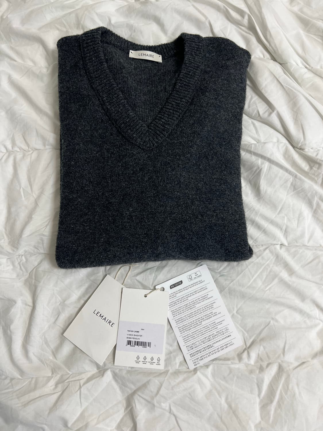 (새상품) 르메르 울 브이넥 스웨터 L 상품이미지2