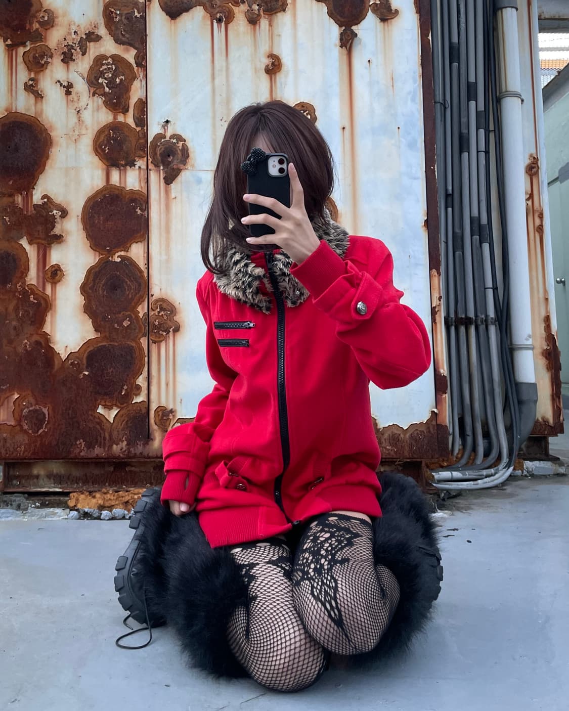 🎸레드 레오파드 퍼 자켓🎸 상품이미지4