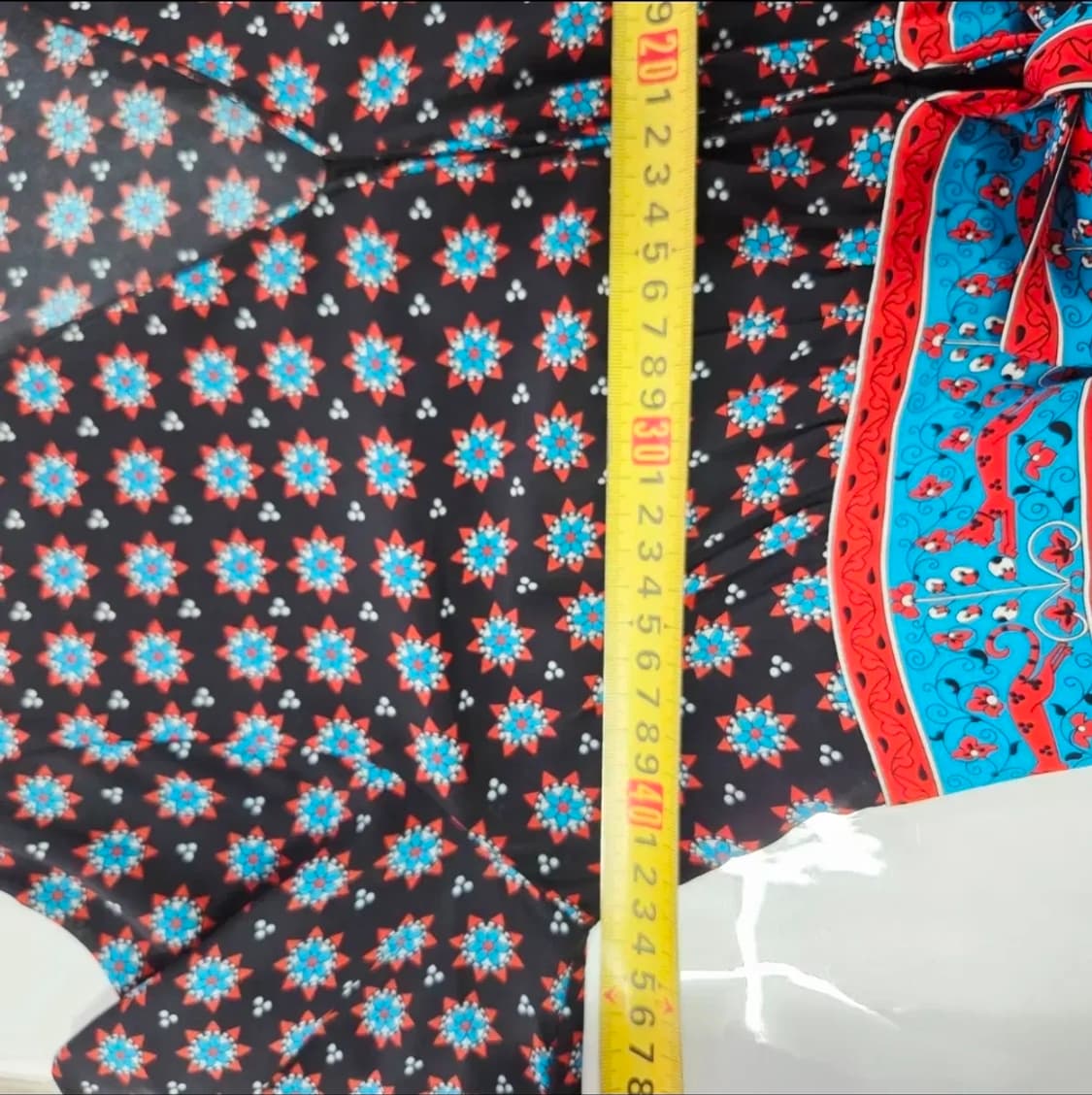 산드로 랩스타일 플라워 패턴 레이온 미니 원피스 배색 벨트 프렌치 시크 상품이미지7