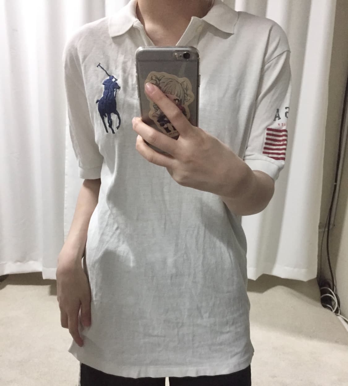 폴로 랄프로렌 화이트 성조기 usa 카라 PK 반팔 티 상품이미지1
