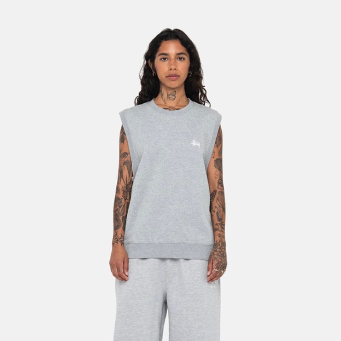 스투시 스탁 플리스 베스트 조끼 그레이 S 118524 상품이미지1