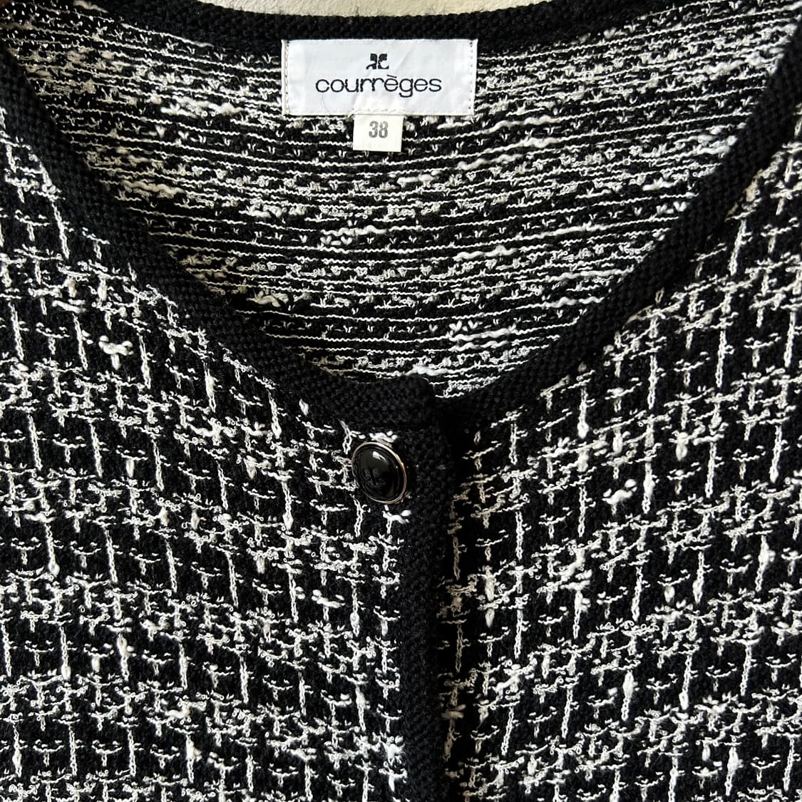 꾸레쥬 블랙 트위드 가디건 상품이미지8