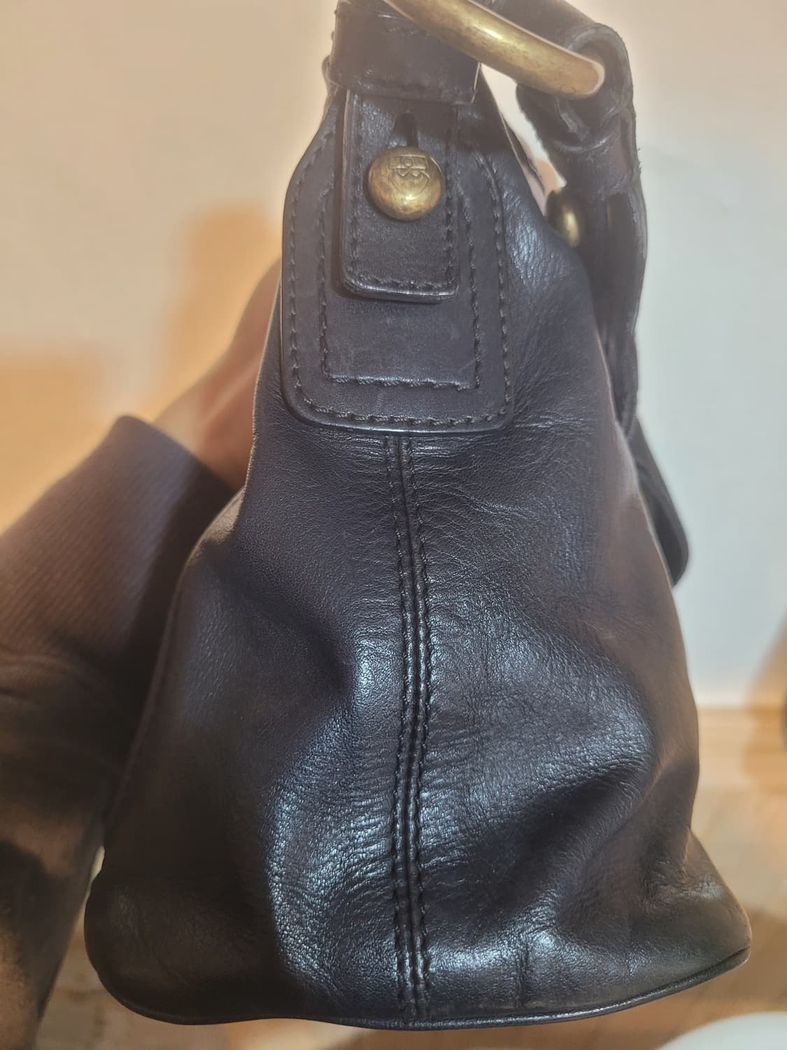 정품 Bally 발리 블랙 가죽 숄더백 상품이미지8