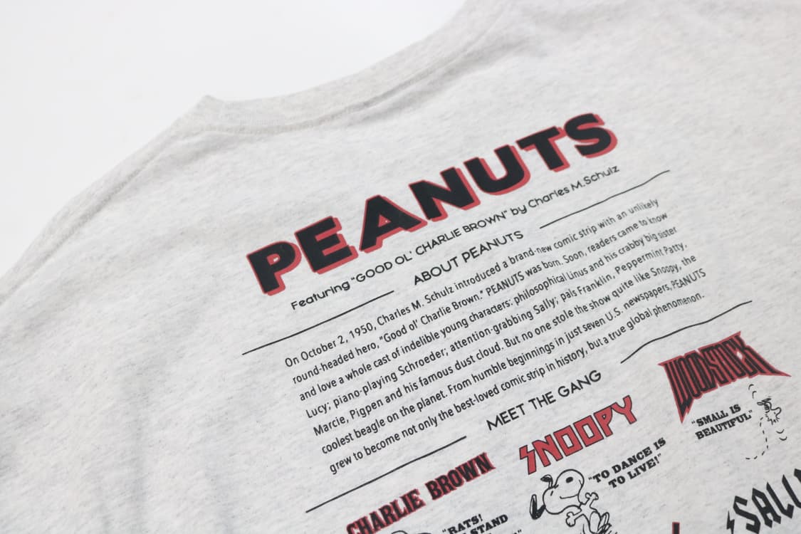 프리릭스 스토어 x 피너츠 스누피 백프린팅 티셔츠 (L) 상품이미지5