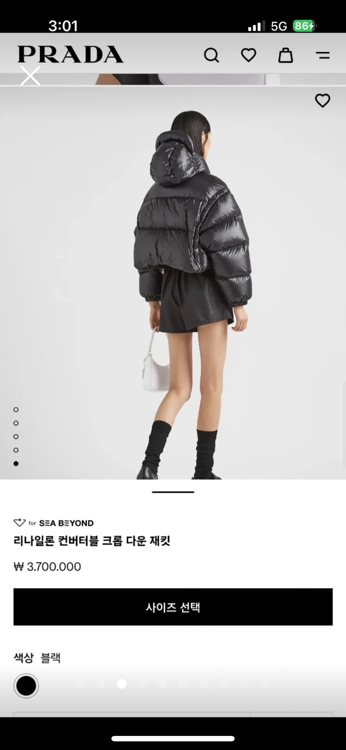 프라다 리나일론패딩점퍼(36) 상품이미지3