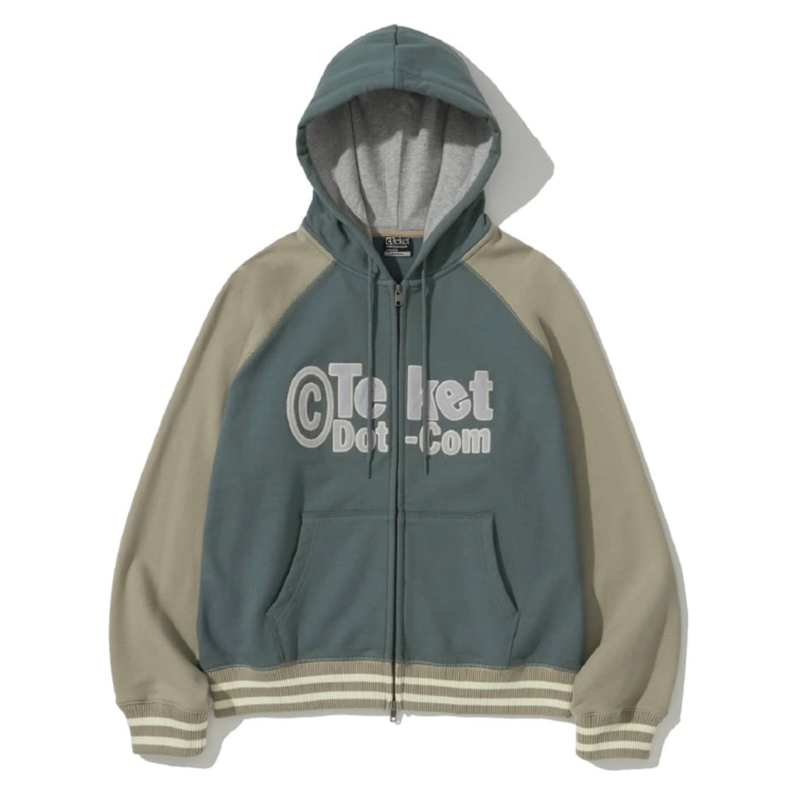 테켓 Tilted Zip-up Hoodie 후드집업 카키베이지 상품이미지1