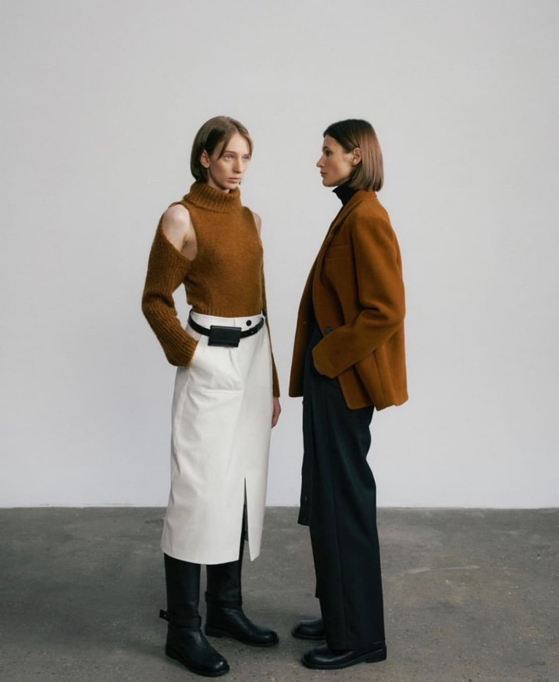 에핑글러 컷아웃 니트 홍시 상품이미지2