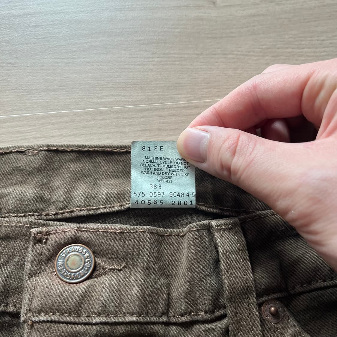 [38X30] 90s 빈티지 리바이스 565 브라운 made in usa 상품이미지3