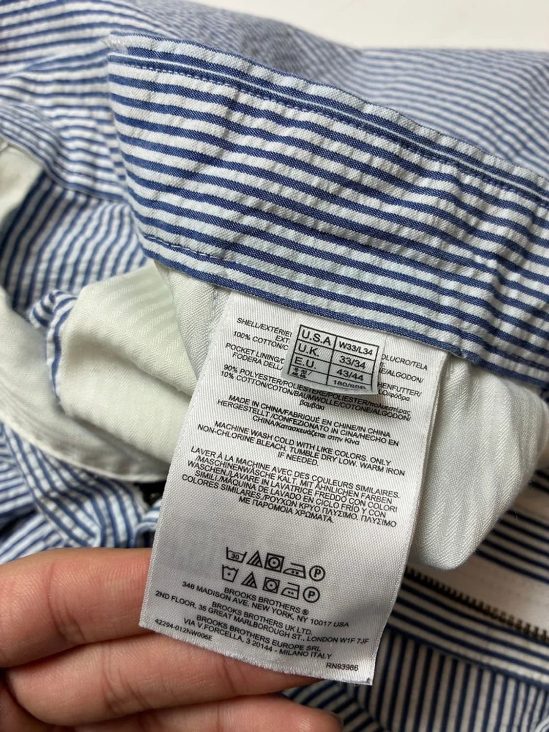 브룩스브라더스 시어서커 스트레이트 스트라이프 팬츠 PN8160 상품이미지8