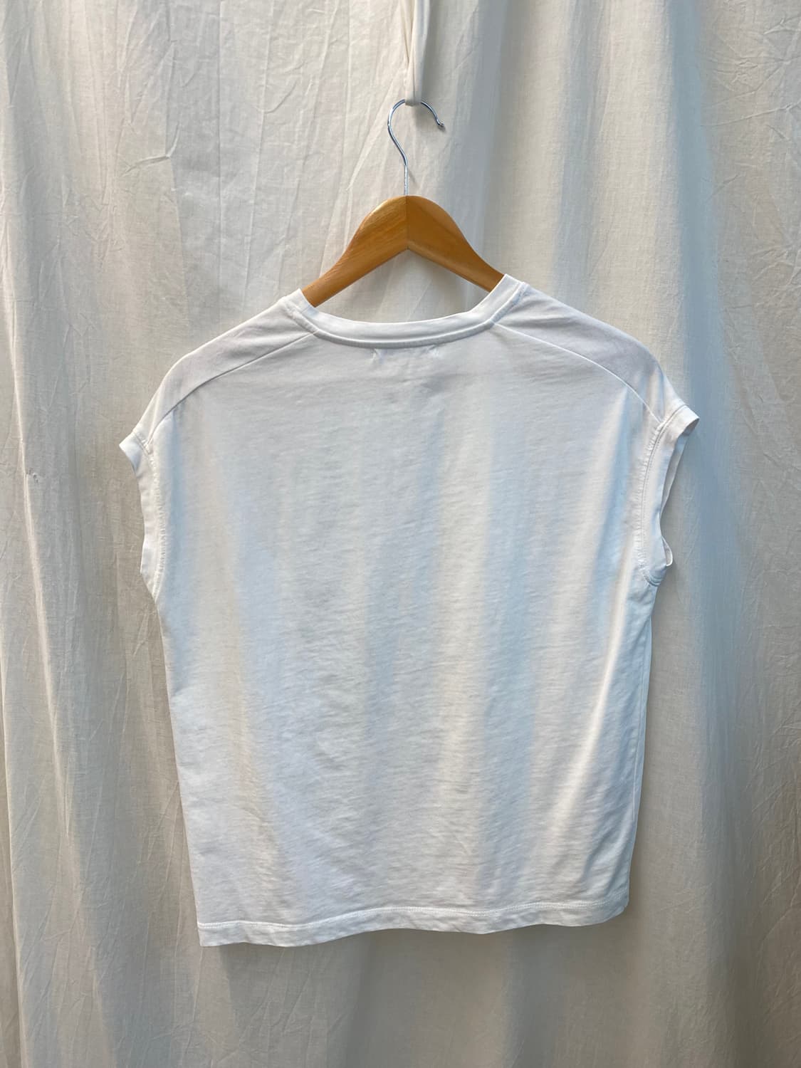 AMERICAN HOLIC 화이트 슬리브리스탑(L) 상품이미지2