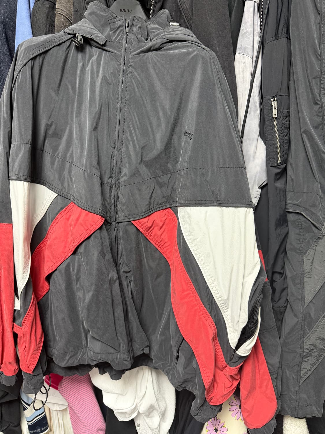 준지 트랙2 솔트 슈링크 나일론 립스탑 컬러 블록 점퍼 50 판매합니다 상품이미지5