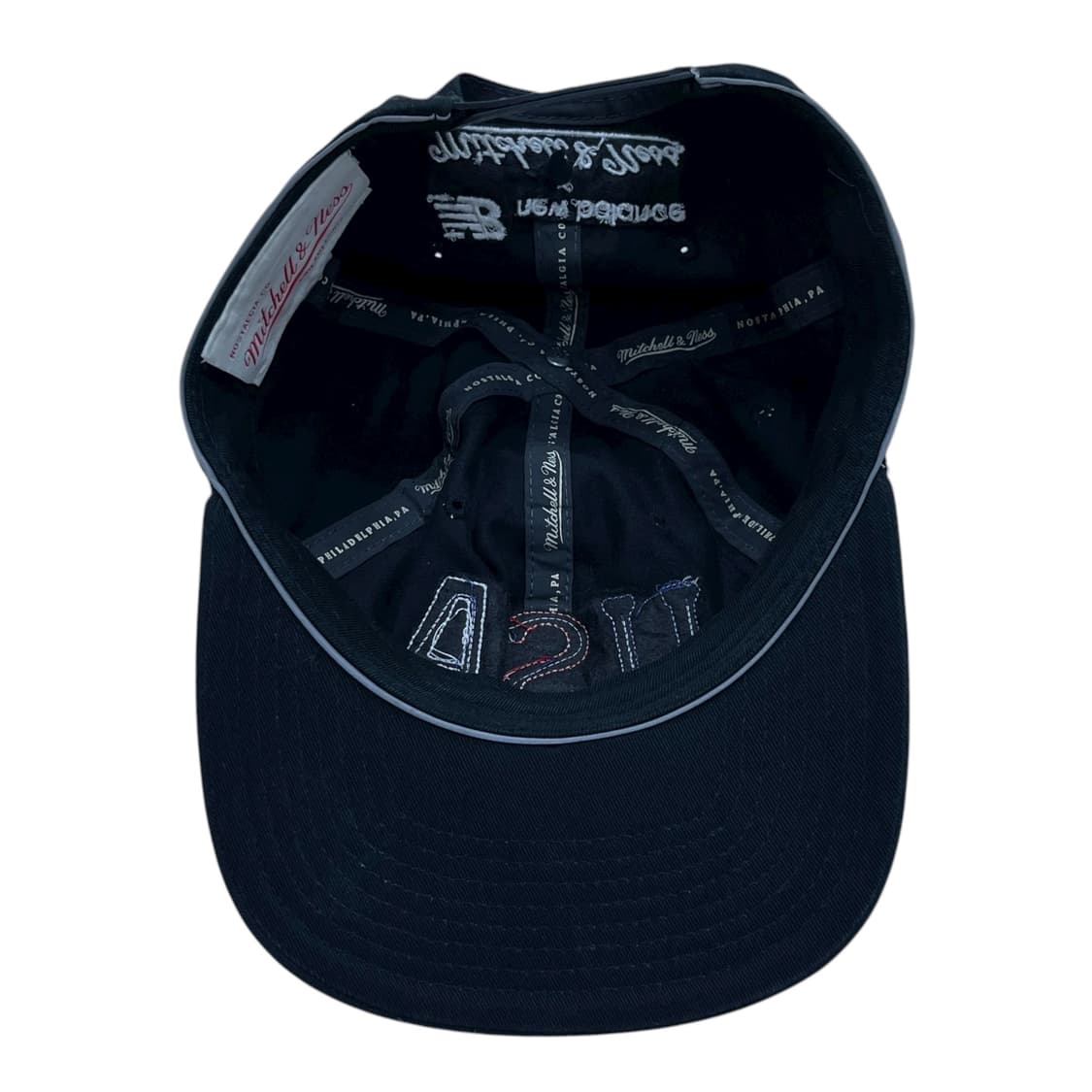 뉴발란스 X 미첼앤네스 USA 스냅백 모자 블랙 상품이미지4