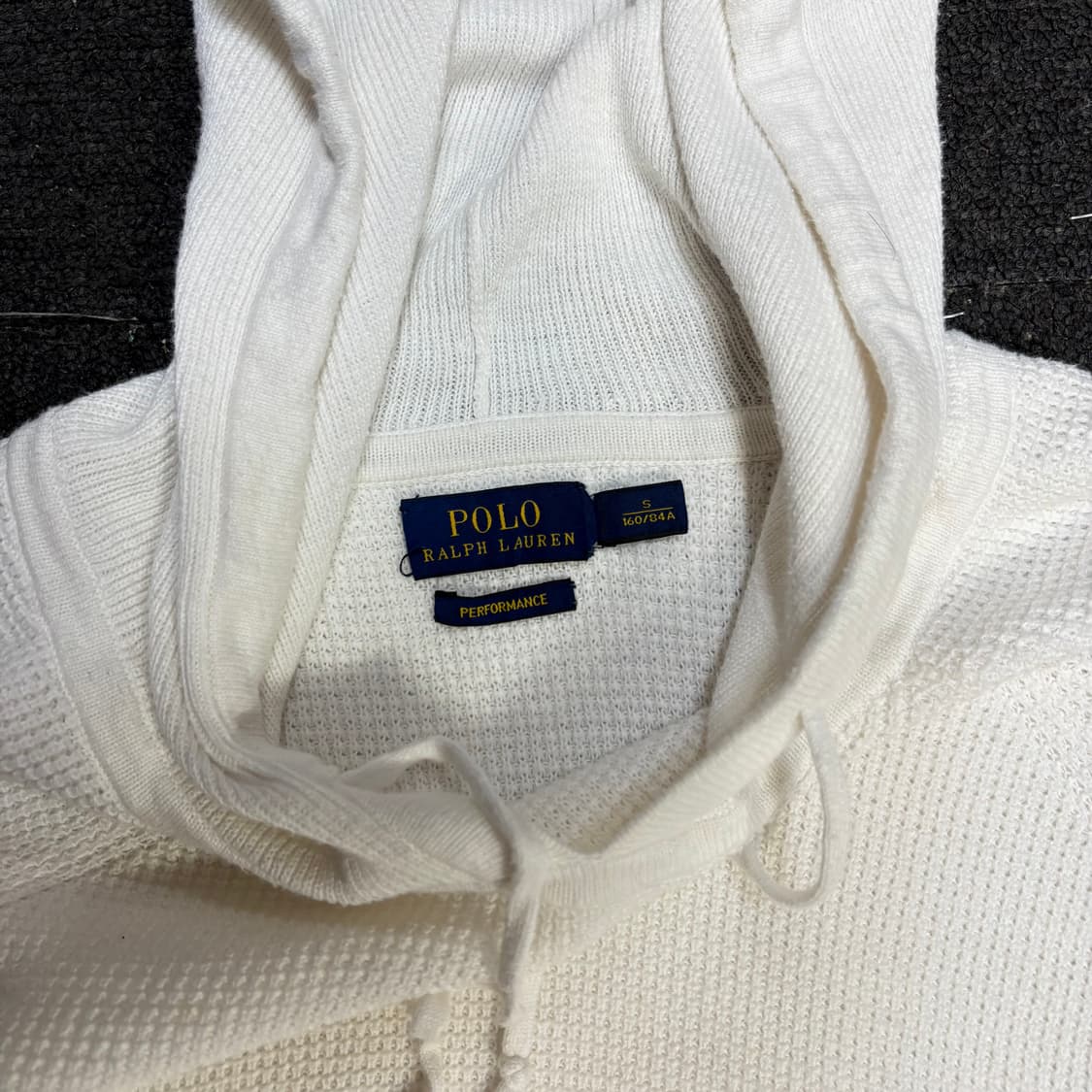 폴로 랄프로렌 절개 디테일 여성용 와플 후드티 S 상품이미지4