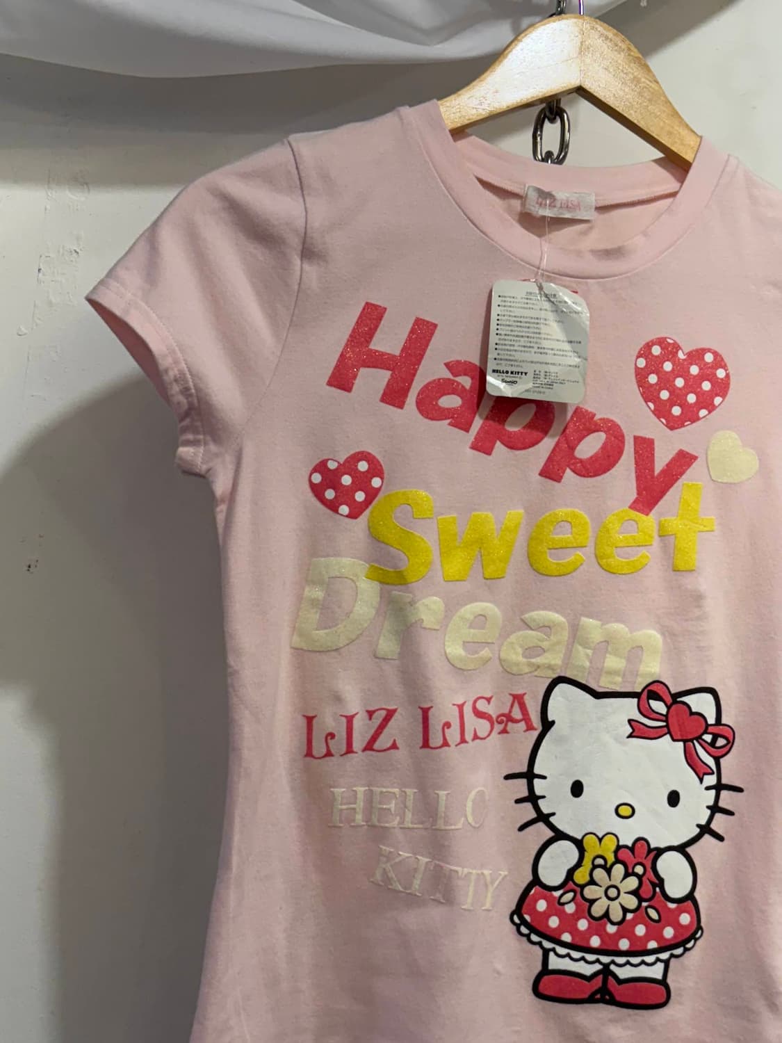 liz lisa x hello kitty 리즈리사 헬로키티 핑크 티셔츠 상품이미지2
