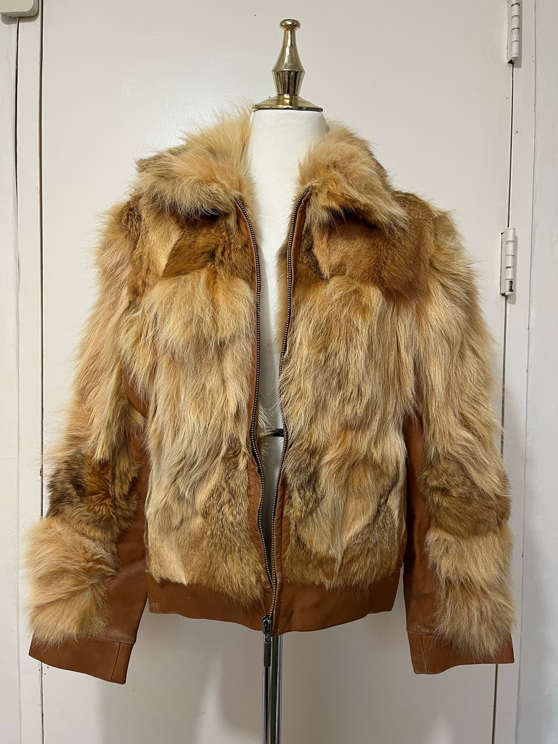 Fur leather jacket 퍼 레더 자켓 상품이미지1