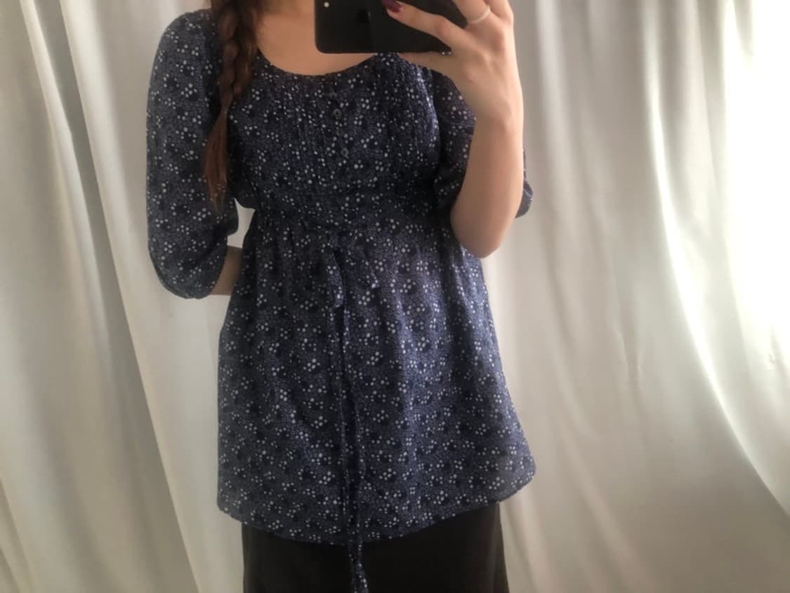 706. navy garden blouse 상품이미지3