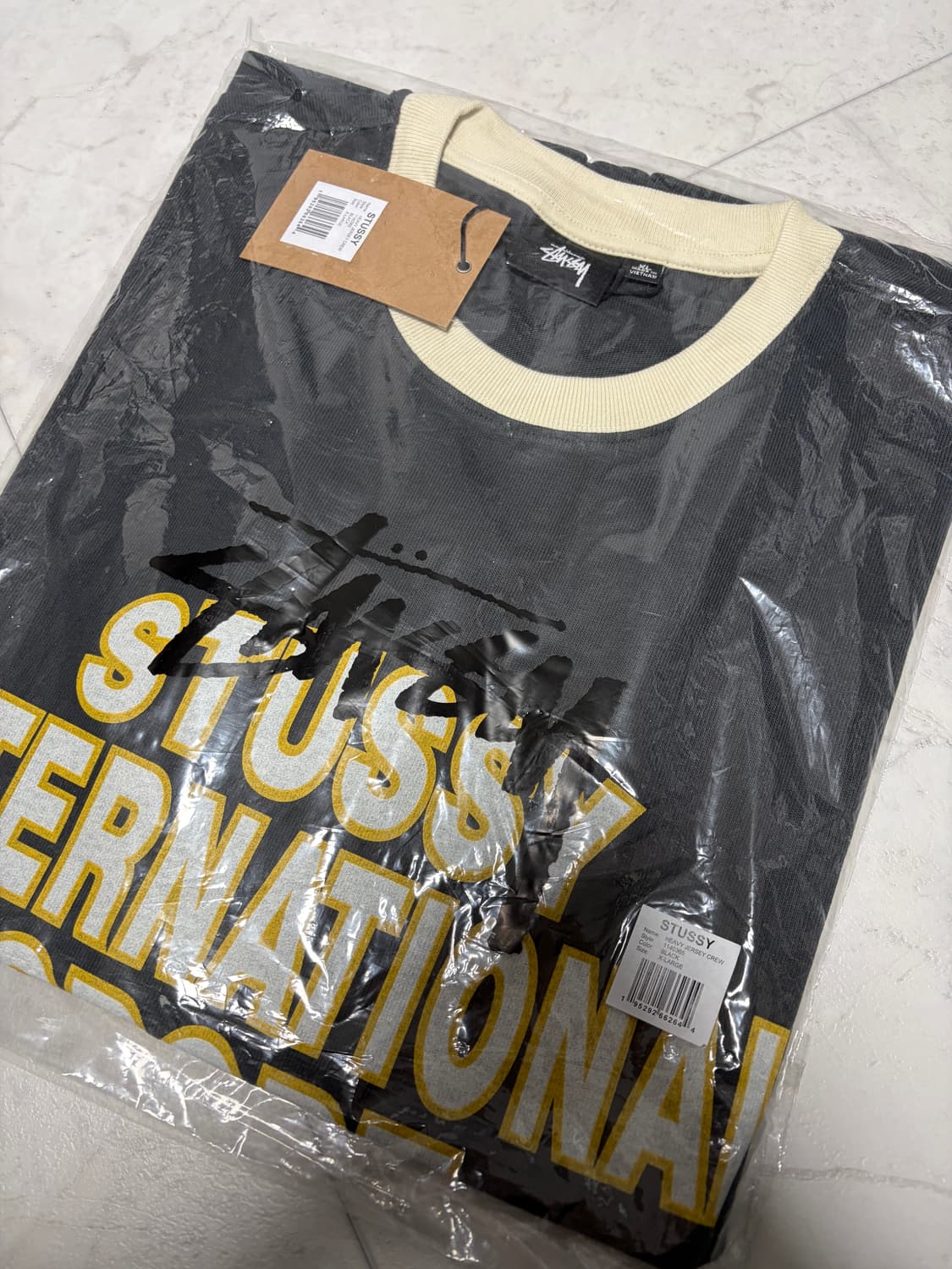 스투시 헤비 저지 스포츠 티셔츠 블랙 상품이미지2