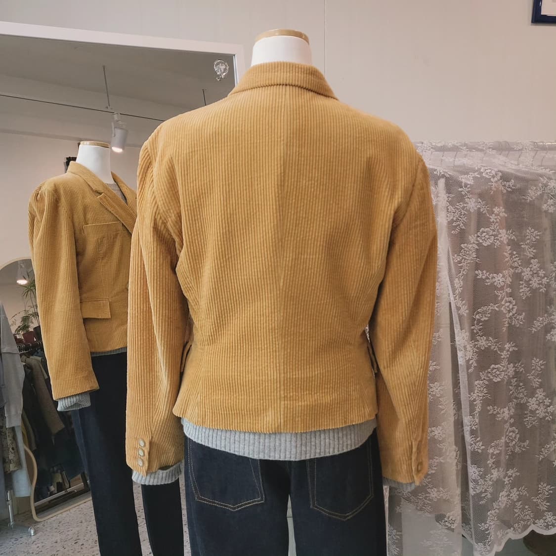 Nicole club 머스터드 코듀로이 자켓 상품이미지10