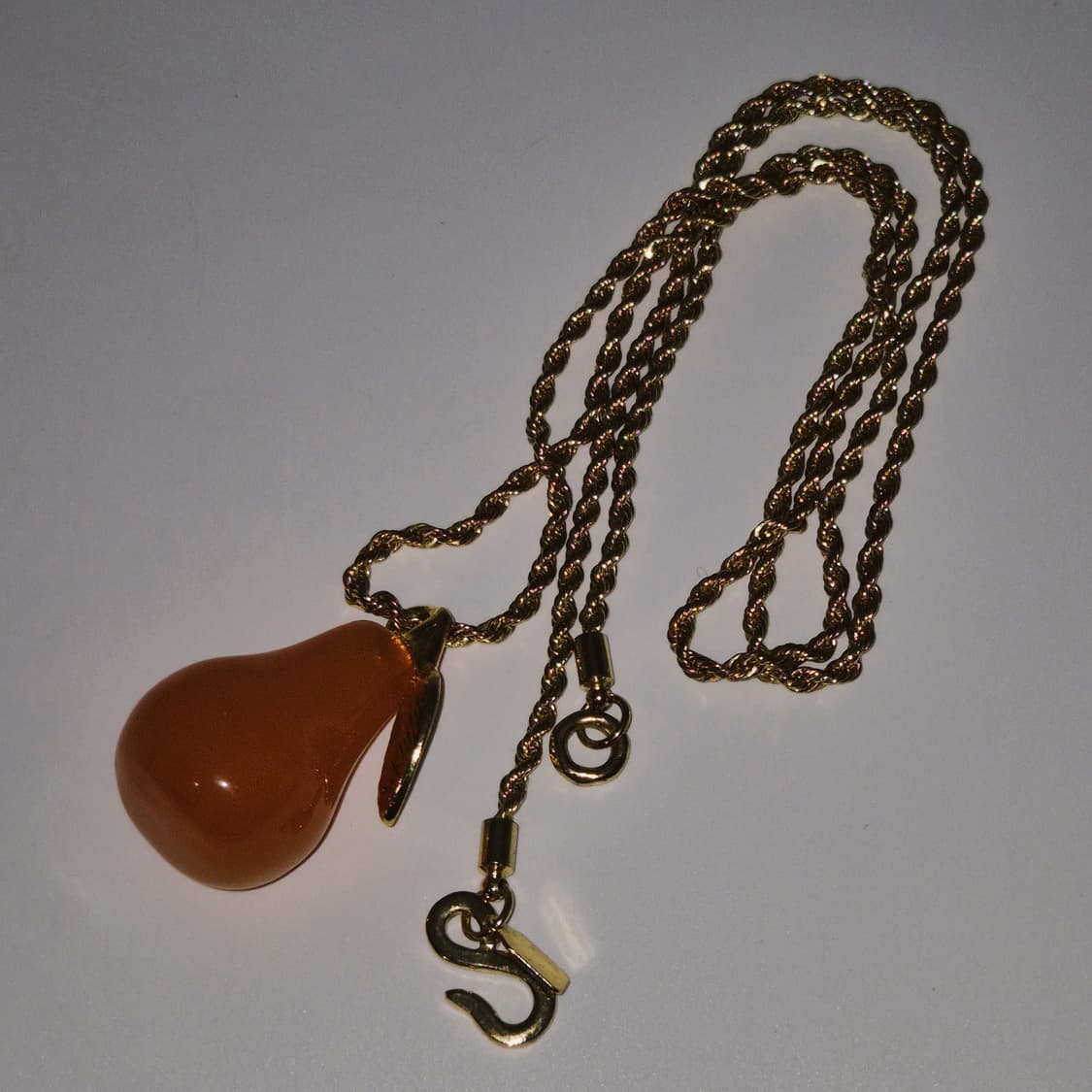 90s 미국 케네스제이 크리스탈 빅 서양배 목걸이 상품이미지10