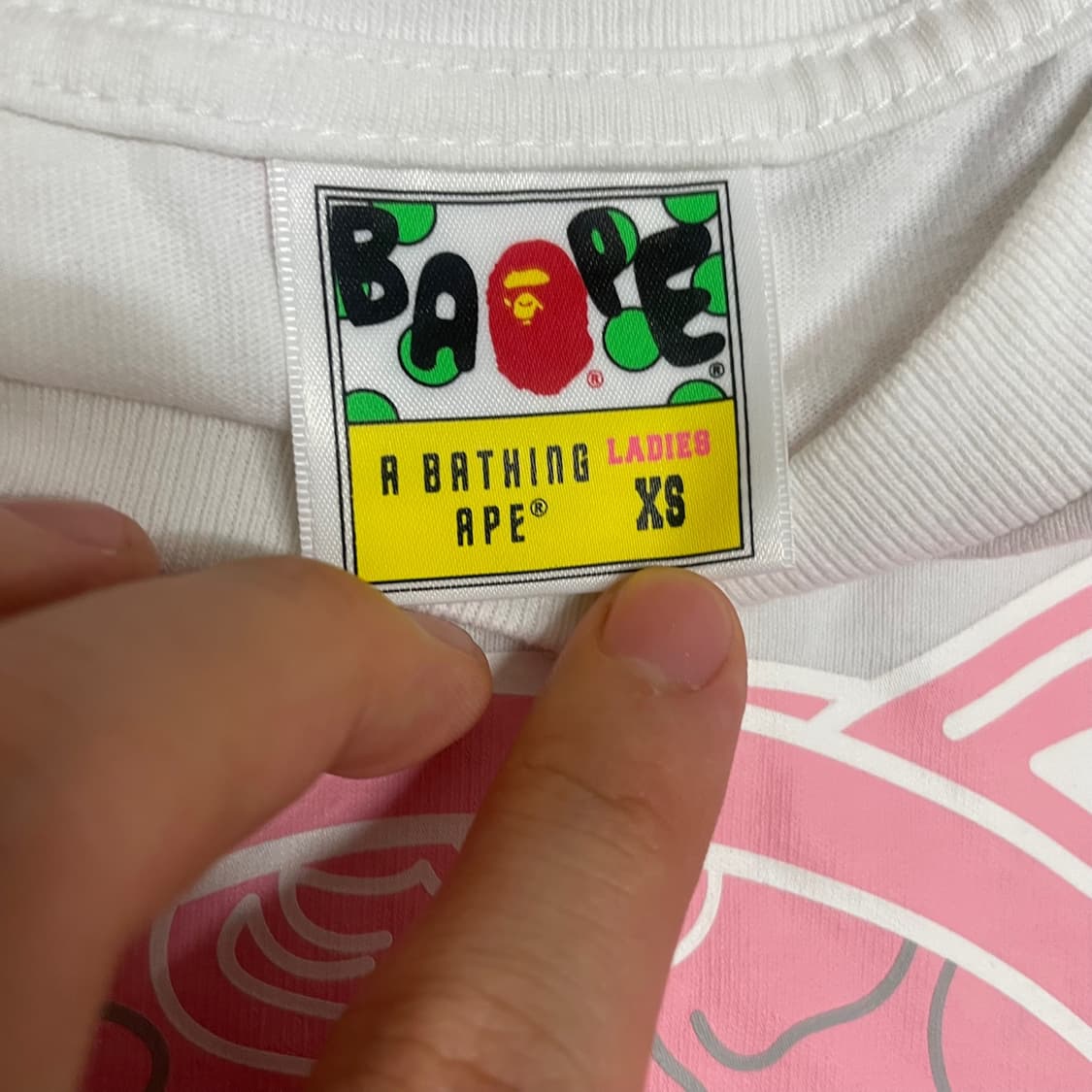 XS) 베이프 레이저 콜라보 에이프 헤드 반팔 티셔츠 상품이미지6