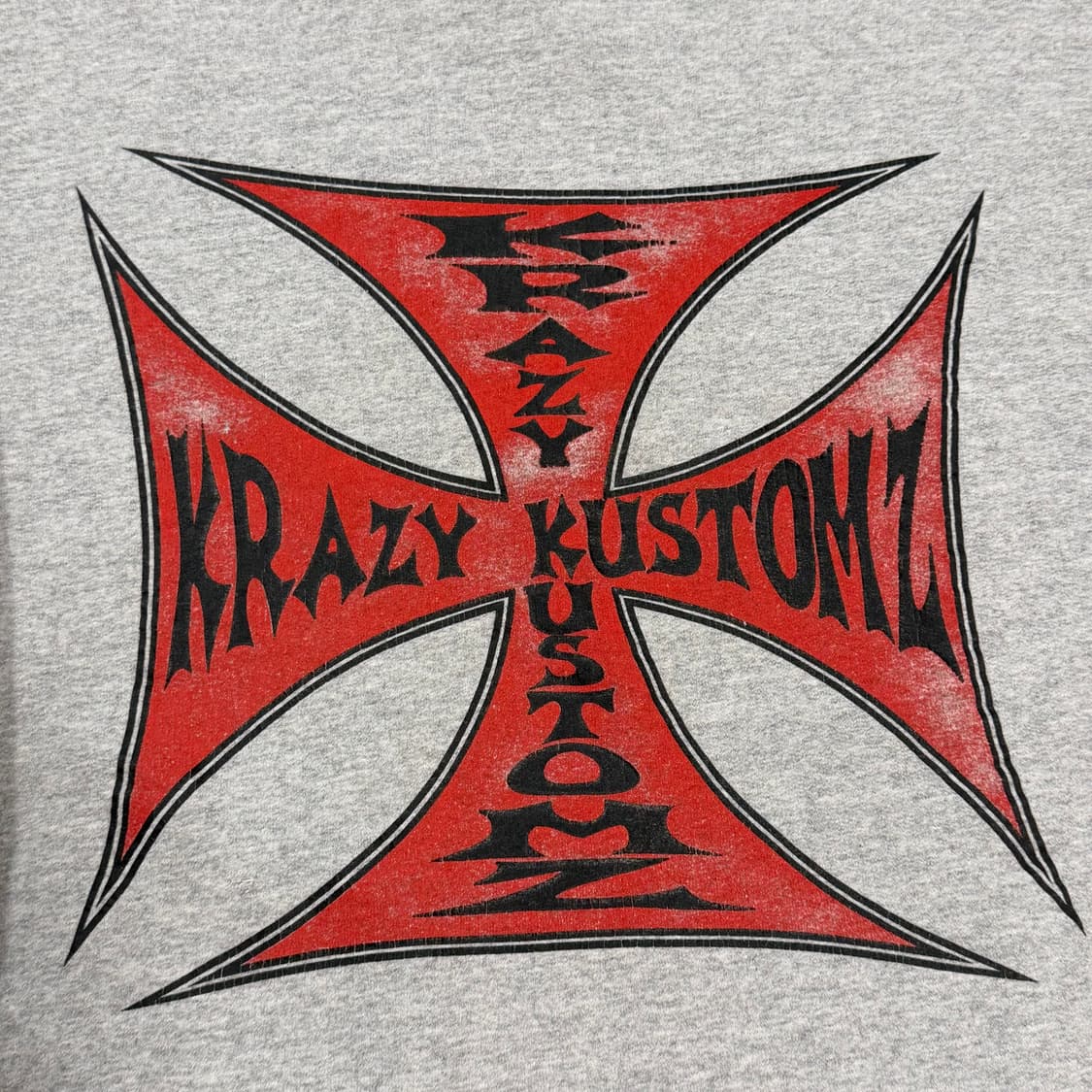 빈티지 Krazy Kustomz 바이크 아이언크로스 스웻셔츠 상품이미지3