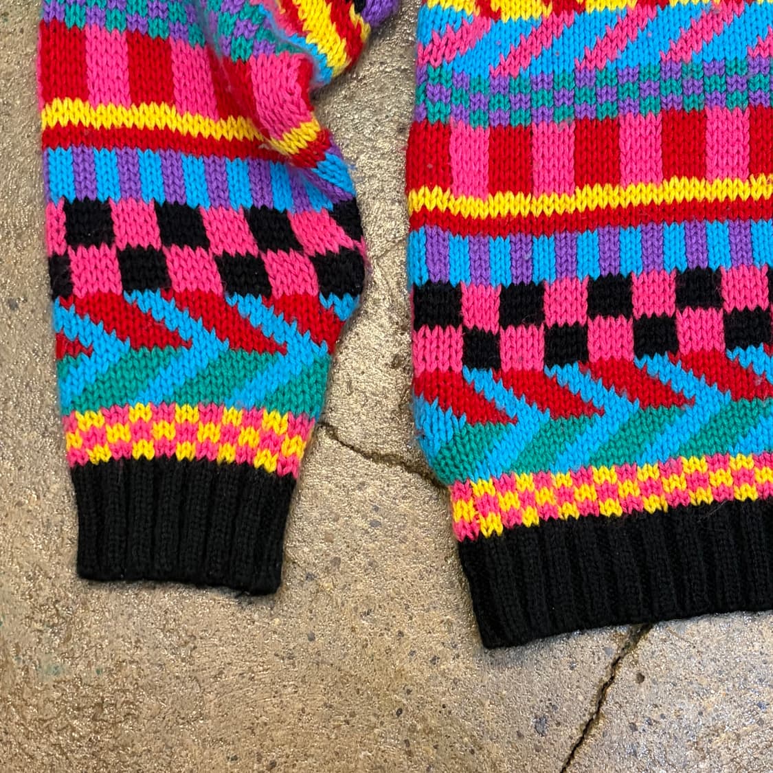 90s USA 빈티지 패턴 니트 상품이미지4