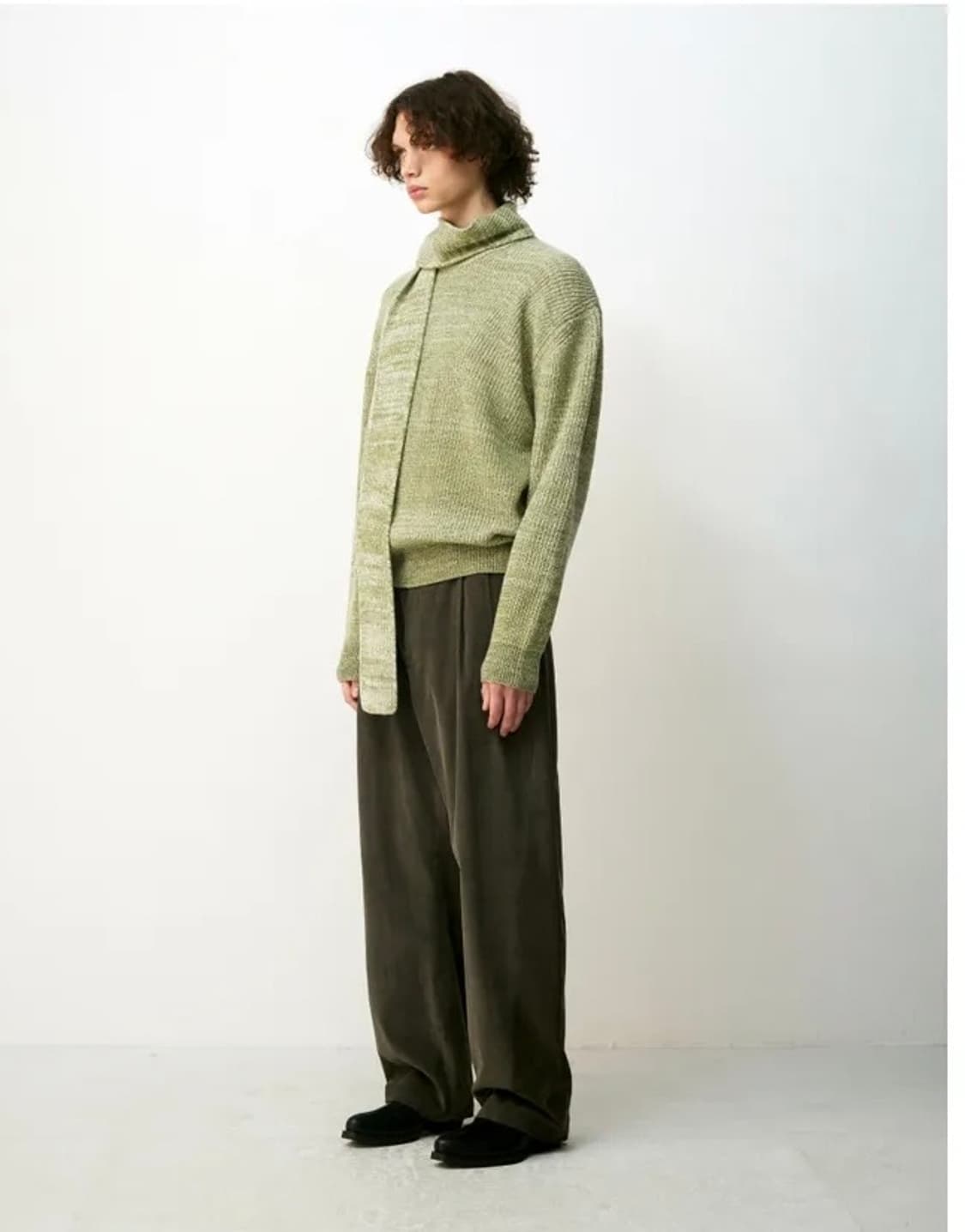 [쿠어] 코듀로이 패널드 라운딩 팬츠 (신더그레이) L 상품이미지7