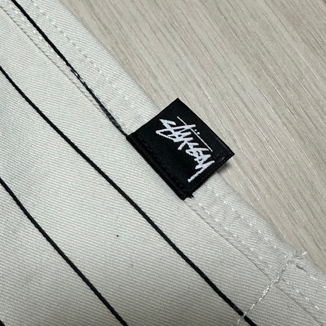 stussy brushed beach shorts bone stripe 상품이미지1