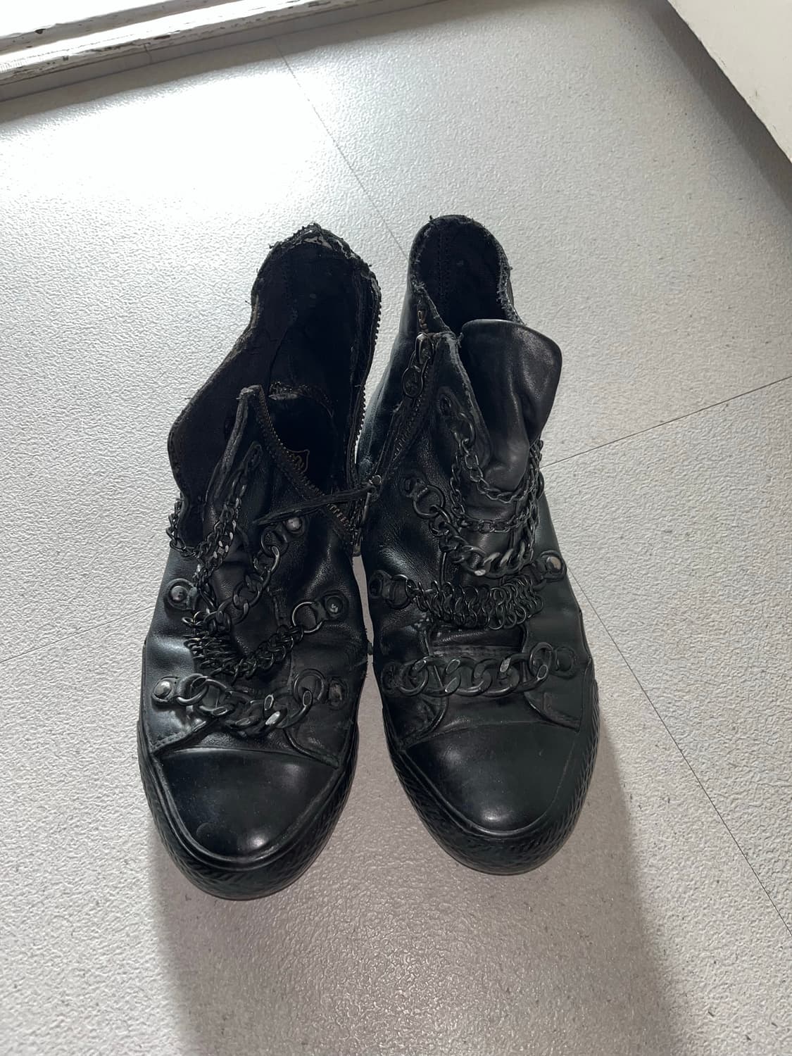 Ash 아쉬 블랙 체인 스니커즈 37 240 상품이미지7