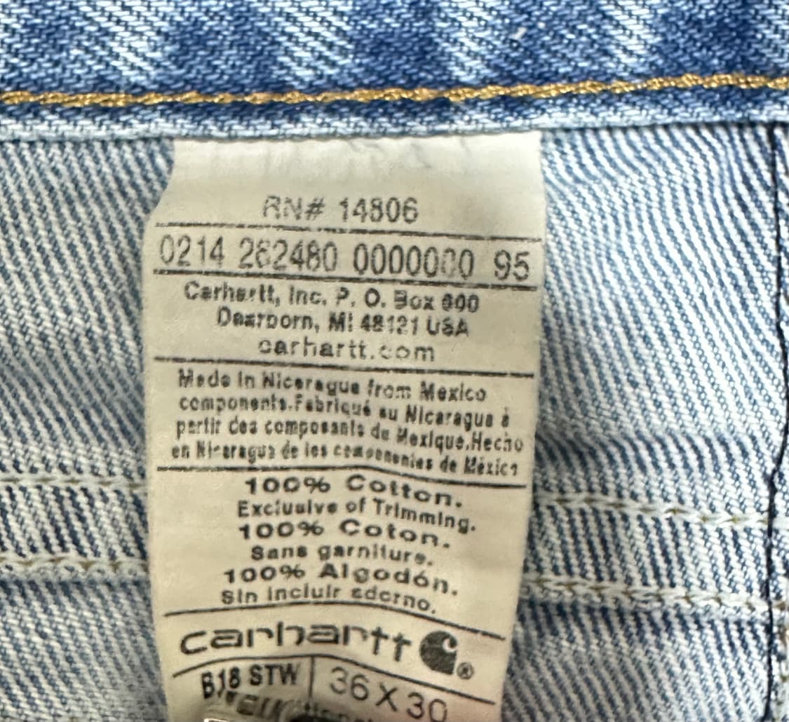 칼하트 라이트 워시 데님 청바지 36 상품이미지5