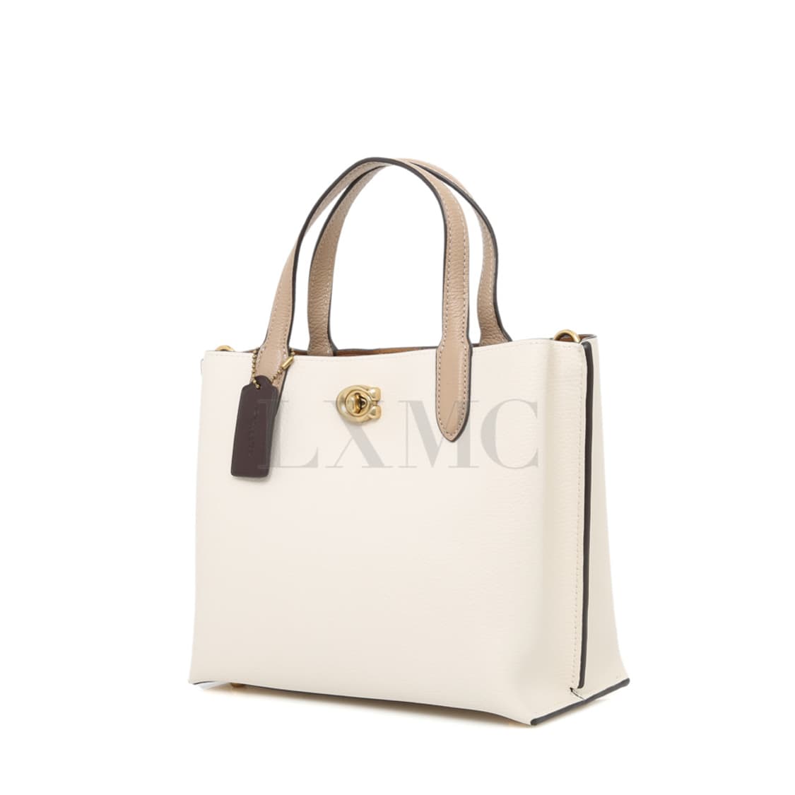 코치 윌로우 토트 24 화이트 컬러블럭 크로스 C8561 상품이미지3