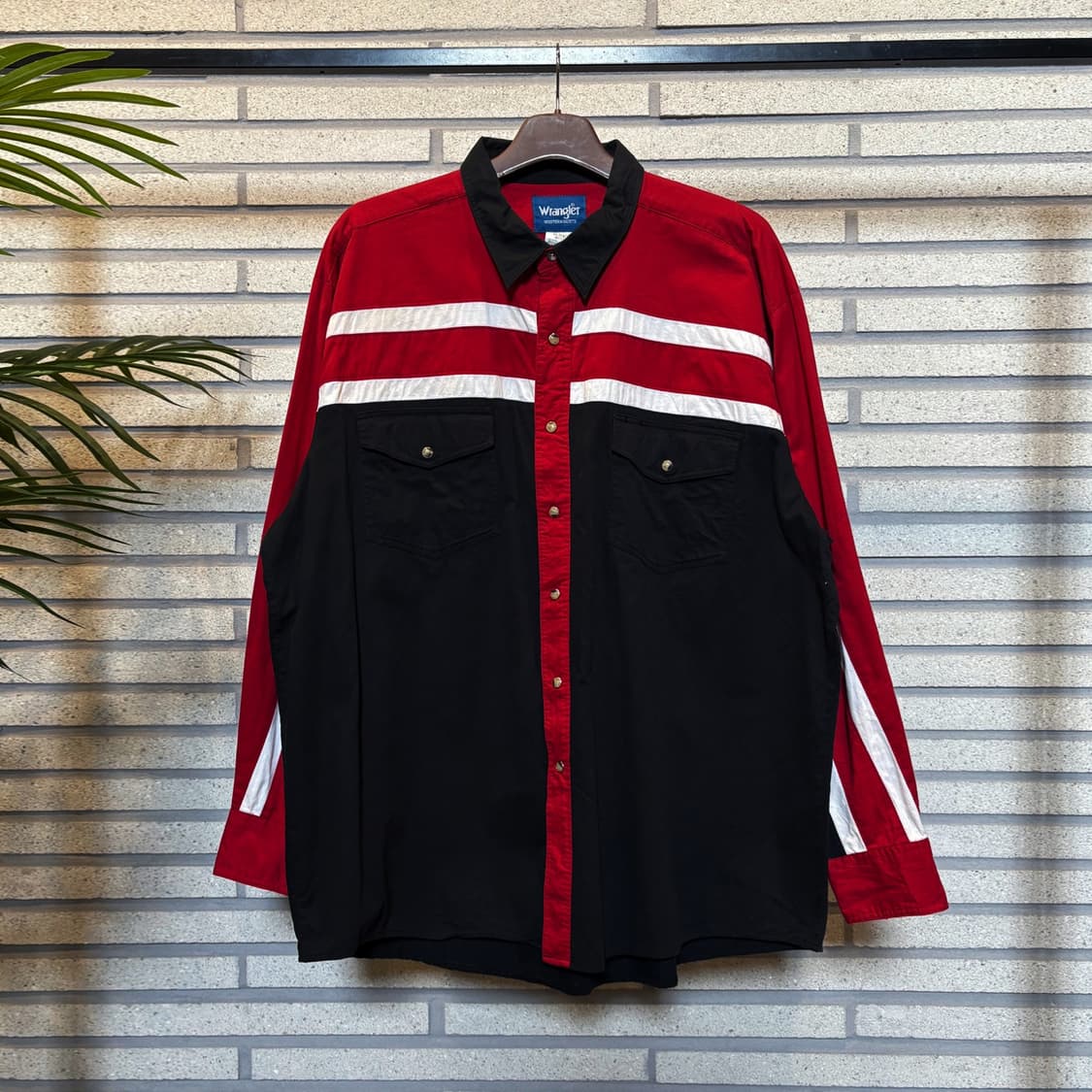 Wrangler 랭글러 화이트 라이닝 웨스턴 셔츠 레이싱웨어 디테일 상품이미지2