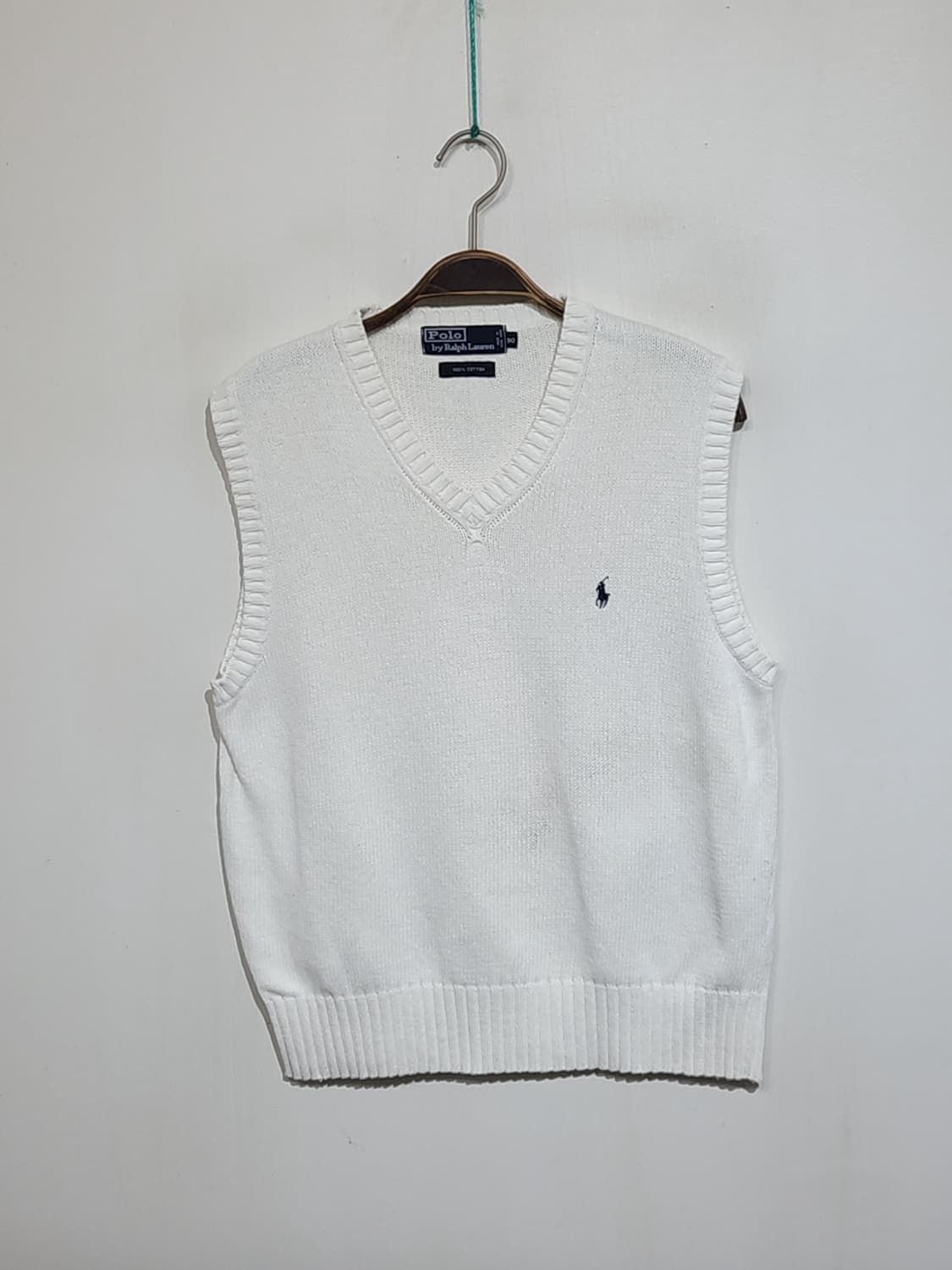 (95) 랄프로렌 폴로 니트조끼 화이트 베스트 브이넥  상품이미지1