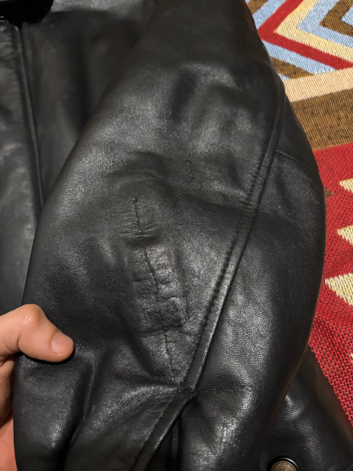 100) 빈티지 양가죽 필드자켓 상품이미지4